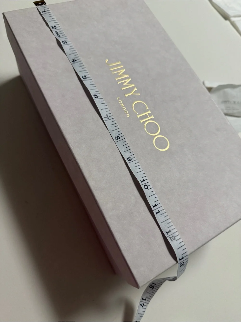 Jimmy Choo Box with Gold Foil Logo/ jimmy Choo printed tissues papers/ book card